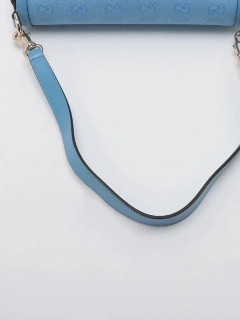 Gucci GG Canvas Leather Shoulder Bag Blue - Picture 5 of 10